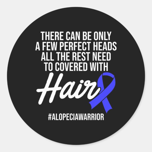 Sticker Rond Alopecia Sensibilisation Perte de cheveux Guerrier (Devant)