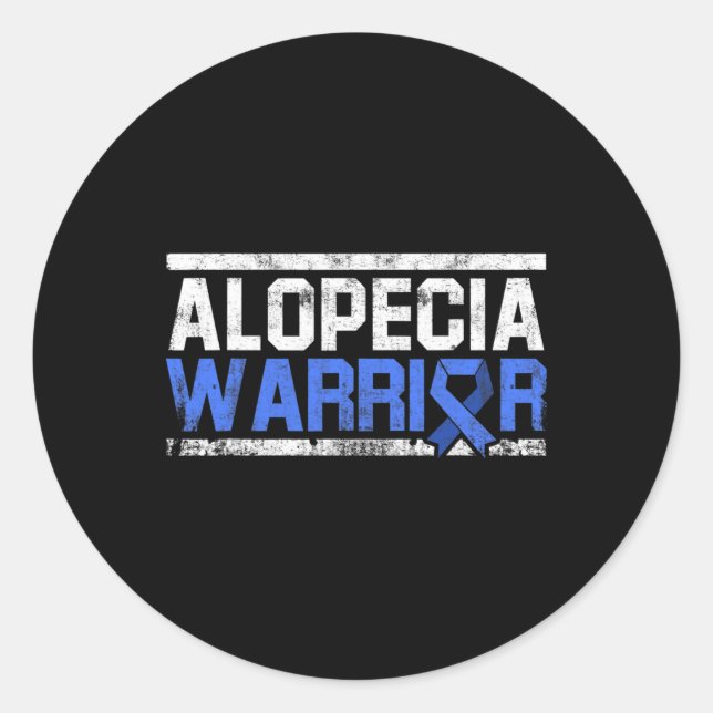 Sticker Rond Alopecia Sensibilisation Perte de cheveux Outil de (Devant)