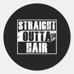 Sticker Rond Aloppezie Bald Tête Bald Tête Bald Tête Cadeau