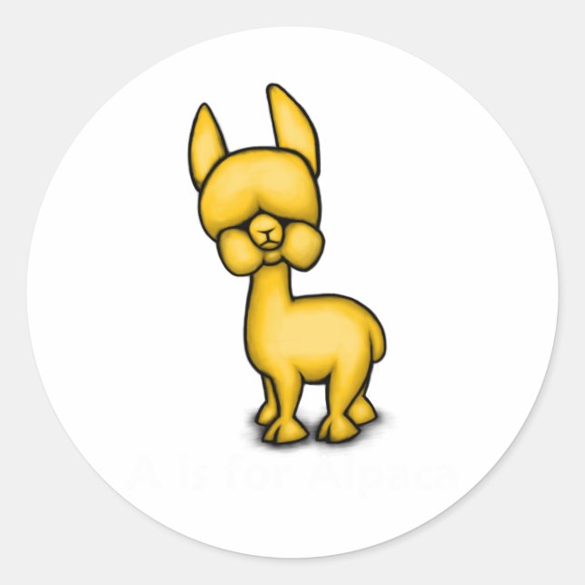 Sticker Rond Alpaca (Devant)