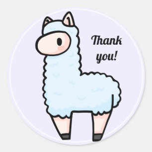Sticker Rond Alpaca merci classique collant rond