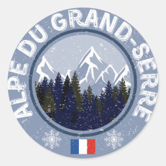 Sticker Rond Alpe Du Grand-Serre Station de ski