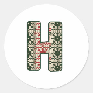 Sticker Rond Alphabet de Noël (8)