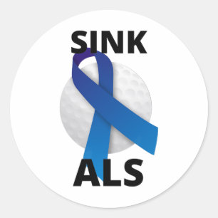 Sticker Rond Als Sensibilisation à la maladie Golf
