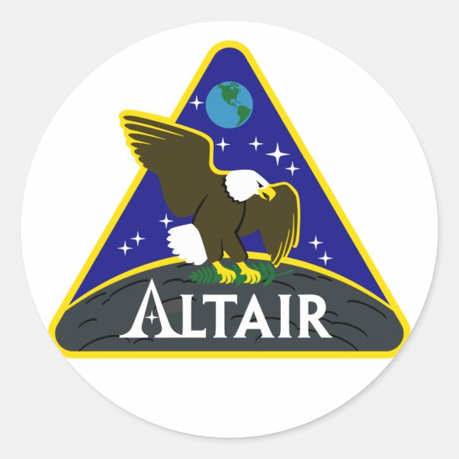 Sticker Rond ALTAIR Véhicule d'exploration lunaire (Devant)