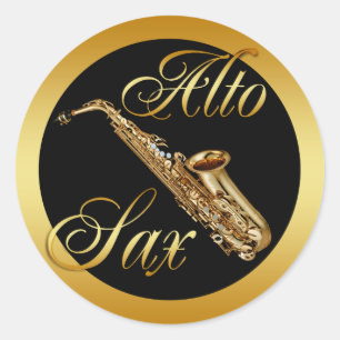 STICKER ROND ALTO SAX