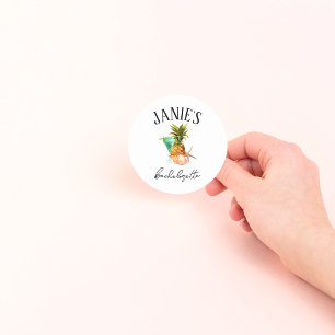 Sticker Rond Amalfi Coast Bachelorte   Beach Bach Party