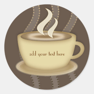 Sticker Rond Amants de café