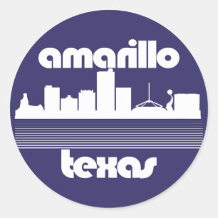 Sticker Rond Amarillo Texas