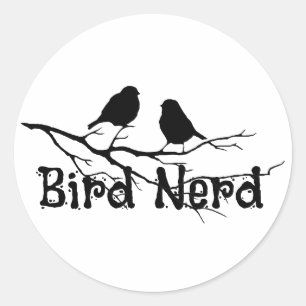 Sticker Rond Amateur d'oiseaux Fous d'oiseaux Ornithologue Orni