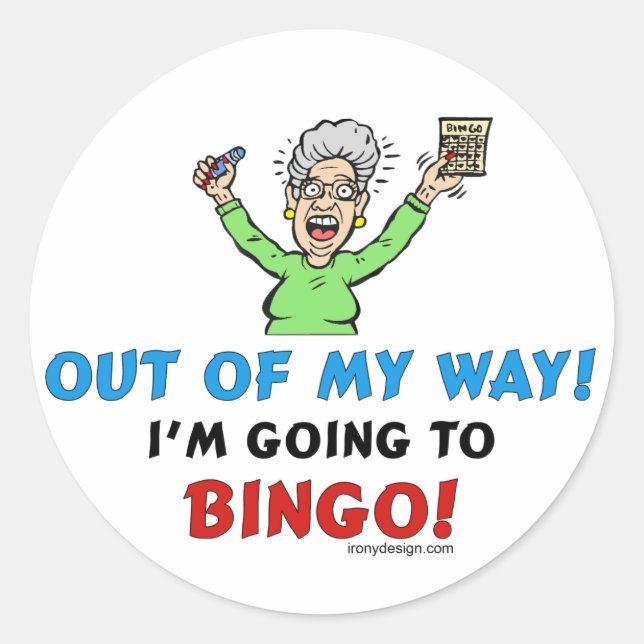 Sticker Rond Amateurs de bingo (Devant)