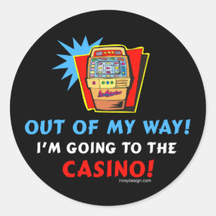 Sticker Rond Amateurs de casino
