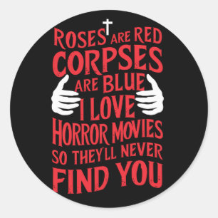 Sticker Rond Amateurs de films d'horreur Halloween film d'horre