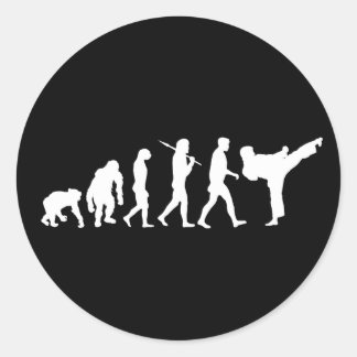 Sticker Rond Amateurs de karaté Dojo cadeau d'entraînement