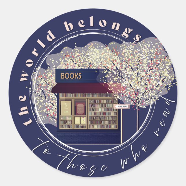 Sticker Rond Amateurs de lecture, de lecture, Librairie Club de (Devant)