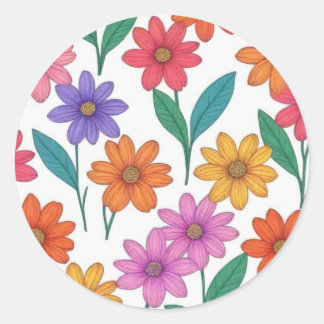 Sticker Rond Amateurs de nature, Art de la nature, Fleurs