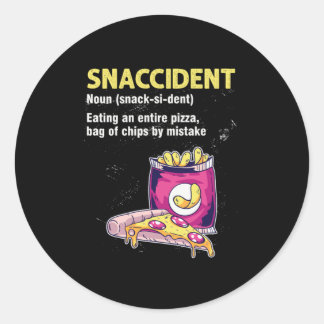 Sticker Rond Amateurs de nourriture doigt de gourmandises gourm
