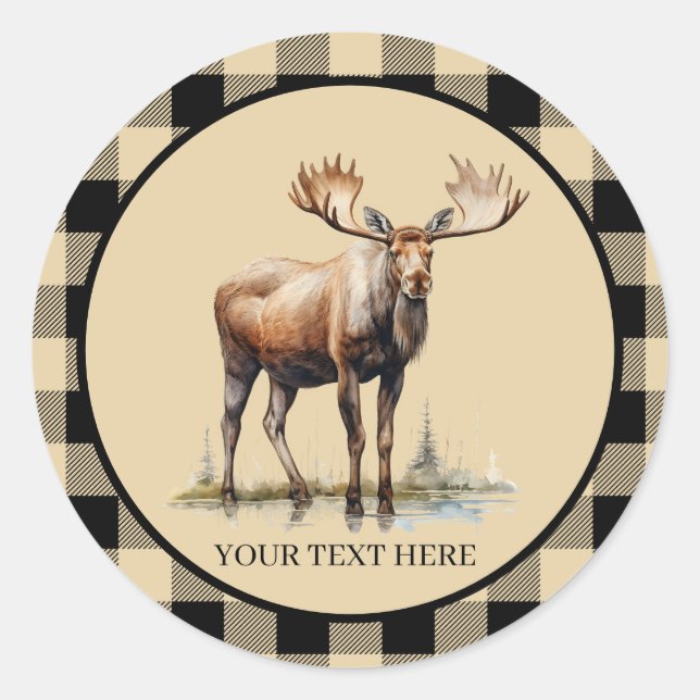 Sticker Rond Amateurs d'orignaux du Pays mignon (Devant)