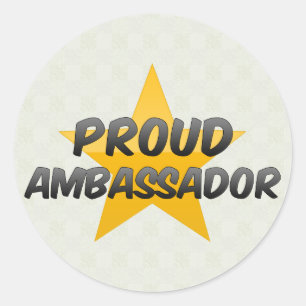 Sticker Rond Ambassadeur fier