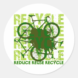Sticker Rond Ambiant réutilisez