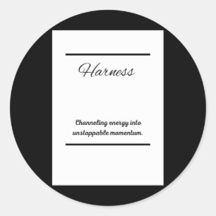 Sticker Rond Ambition implacable - OEuvre murale sans peur pour