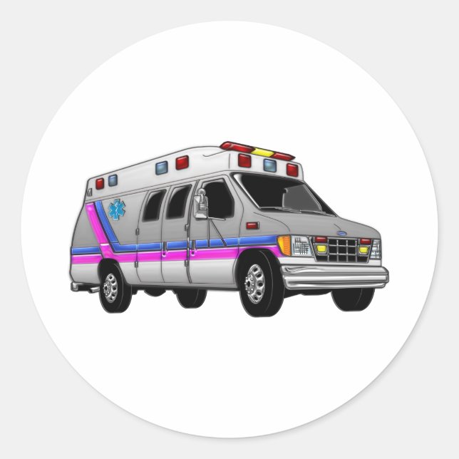 Sticker Rond Ambulance (Devant)