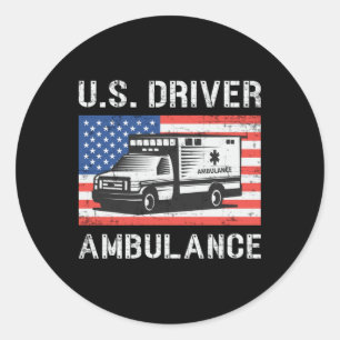 Sticker Rond Ambulance du conducteur américain Paramètre d'urge