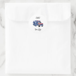 Sticker Rond Ambulance EMS   