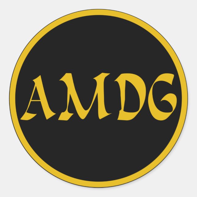 STICKER ROND AMDG (Devant)
