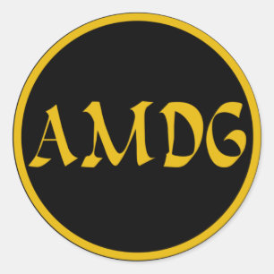 STICKER ROND AMDG