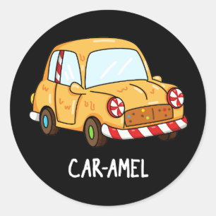 Sticker Rond Amel de voiture Funny Candy voiture Pun Dark BG
