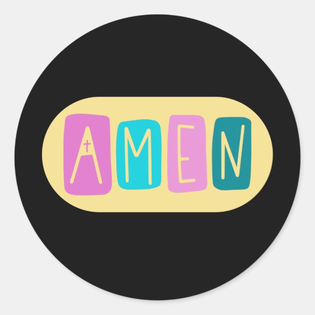 STICKER ROND AMEN (Devant)