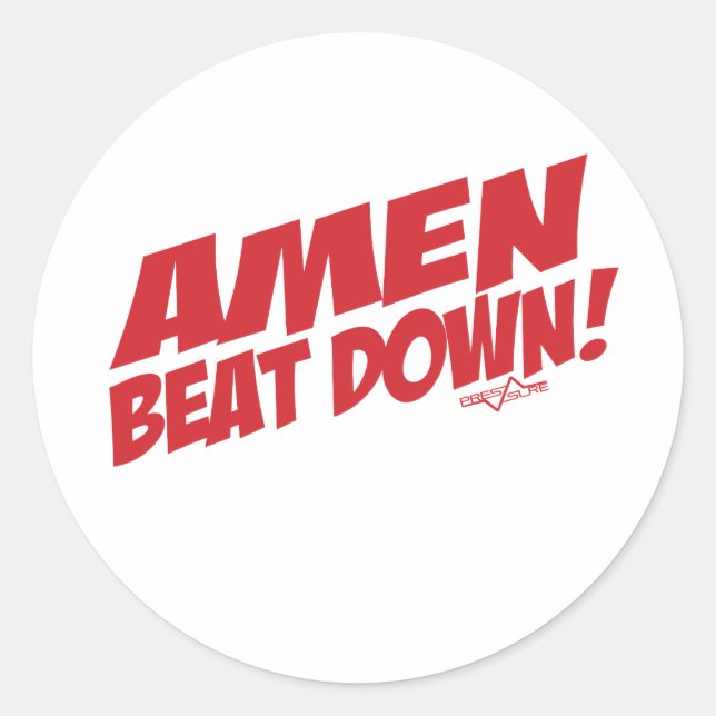 Sticker Rond AMEN Beatdown R (Devant)
