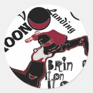 Sticker Rond Amenez-le - Jouer à Noël & Space Mashup