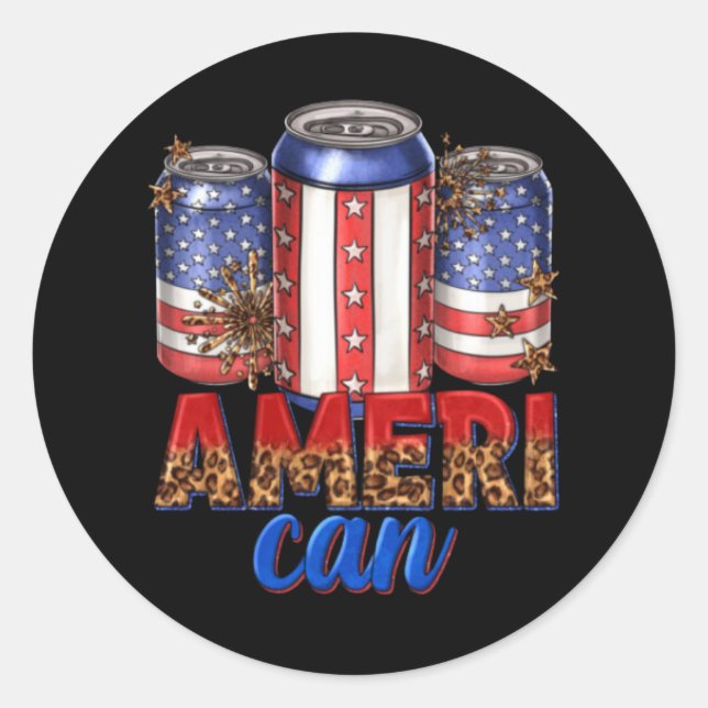 Sticker Rond Ameri Can (Devant)
