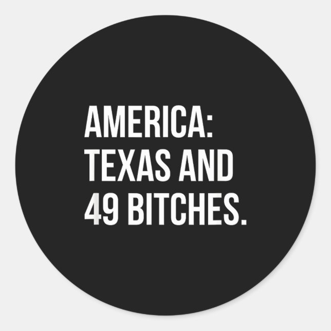 Sticker Rond America Texas And 49 Es  (Devant)