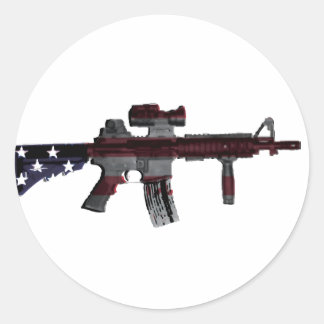 Sticker Rond Américain M4