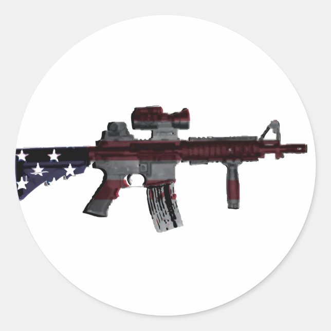 Sticker Rond Américain M4 (Devant)