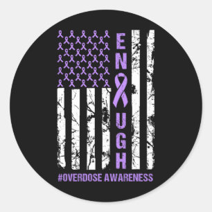 Sticker Rond American Flag Assez Endoverdose International Awa