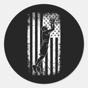 Sticker Rond American Flag Bysketbyll Apparel - Bysketbyll