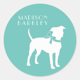 Sticker Rond American Staffordshire Pit taureau Chien Chien Chi