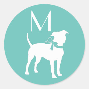 Sticker Rond American Staffordshire Pit taureau Chien Chien Chi