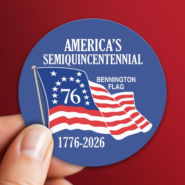 Sticker Rond America's Semiquincentennial 1776-2026 USA 250 (America's Semiquincentennial - 250 Celebration 1776-2026)
