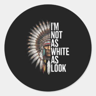 Sticker Rond Amérindien Jour L'Autocollant Black Man