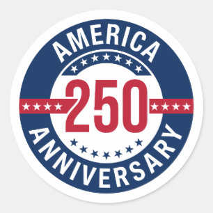Sticker Rond Amérique 250 Anniversaire Patriotique