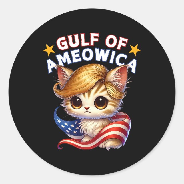 Sticker Rond Amérique du golfe d'Amérique Mexique Trump Kit de  (Devant)