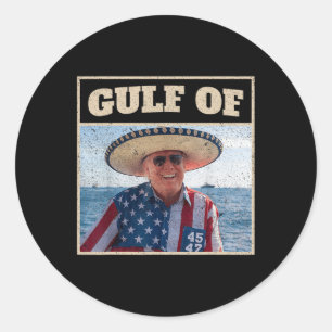 Sticker Rond Amérique du Golfe Mexique Trump Golfe des États-Un