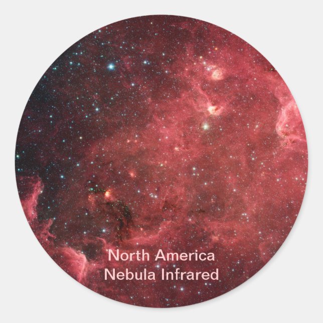 Sticker Rond Amérique du Nord Nebula Infrarouge (Devant)