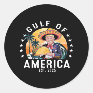 Sticker Rond Amérique Est 2025 Président Trump
