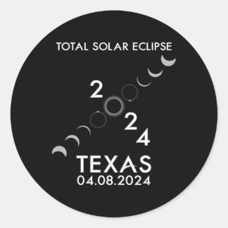 Sticker Rond Amérique Totalité 040824 Total Solaire Eclipse 202